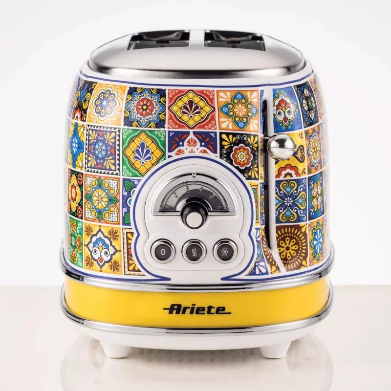Ariete 155 Skrudintuvas Positano, 810W, 2 riekės, 6 skrudinimo lygiai, trupinių padėklas, atšildymo funkcija, automatinis išstūmimas, be spaustukų