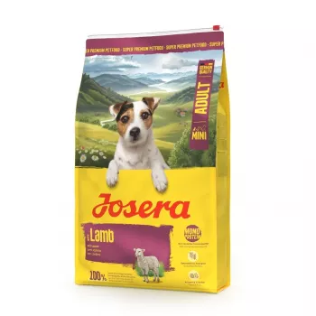 Sausas šunų ėdalas JOSERA Mini Adult Lamb 900 g – mažų veislių, ėrienos receptūra