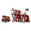 Konstruktorius LEGO City Gaisrinė su pasukamaisiais kopėčiais 60414 – 843 dalys, 5 minifigūrėlės