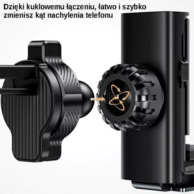USAMS automobilinis telefono laikiklis 4.7–7 colių universalus stovas su gravitaciniu užspaudimu, ventiliacijos angos laikiklis, GPS palaikymas, tinka iPhone, Xiaomi, Samsung