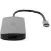 7-in-1 USB-C adapteris Acer — USB 3.2 Gen 1 Type-C, 3x USB-A, HDMI, SD/MicroSD, 100W PD, sidabrinis