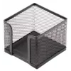 Užrašų popieriaus dėžutė Forpus, 9.5x9.5 cm, juoda, perforuotas metalas 1005-008