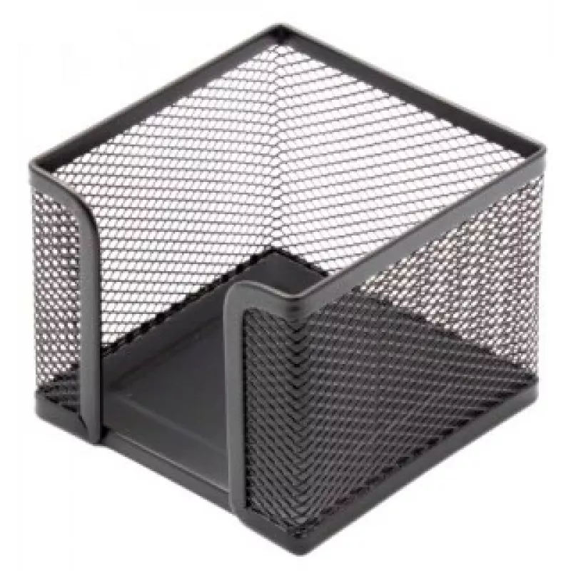 Užrašų popieriaus dėžutė Forpus, 9.5x9.5 cm, juoda, perforuotas metalas 1005-008