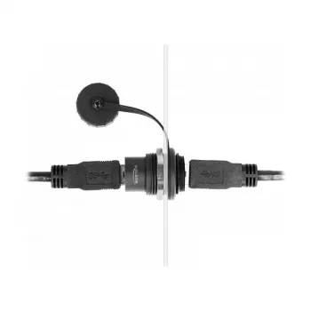 Keystone modulis DELOCK 86966 — USB 3.2 Gen 1 Type-A į Type-A, juodas, 32,5×23,5 mm
