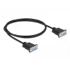 Serijinis kabelis DeLOCK 86608 Juodas 1m RS-232 Sub-D9
