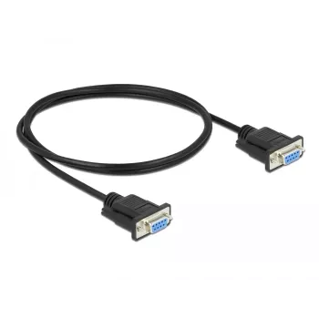 Serijinis kabelis DeLOCK 86608 Juodas 1m RS-232 Sub-D9