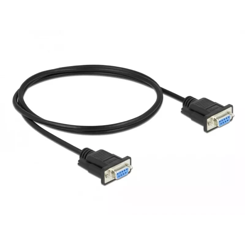 Serijinis kabelis DeLOCK 86608 Juodas 1m RS-232 Sub-D9