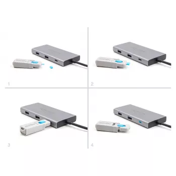 DeLOCK USB Type-C prievadų blokatorius 10 vnt. mėlynas