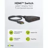Goobay HDMI jungiklis 3 į 1 (4K @ 30 Hz) | 58487 | Juodas | HDMI lizdas | 3 HDMI lizdai | 0.58 m
