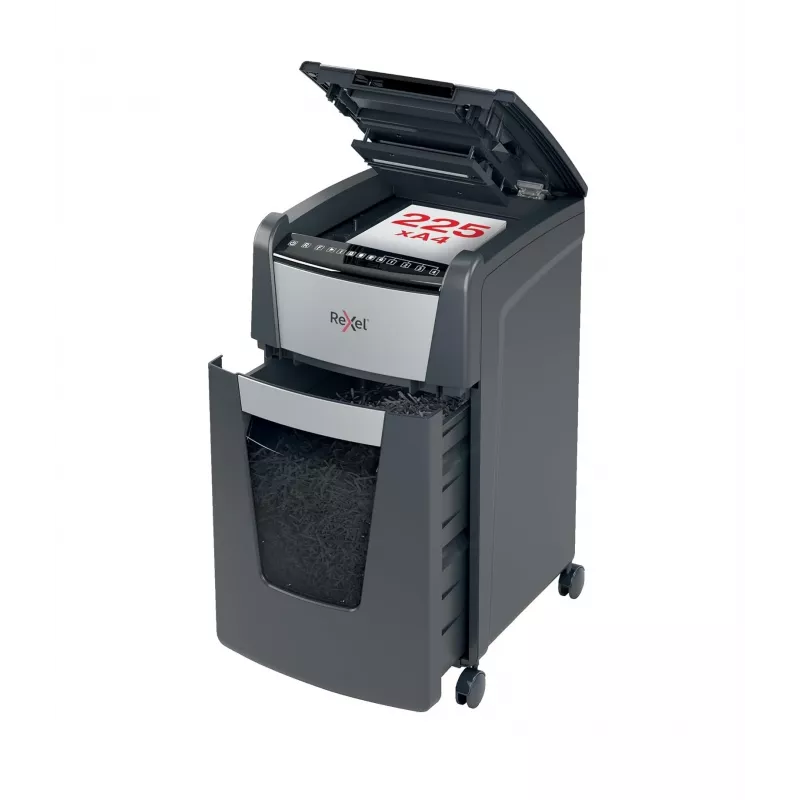 Rexel Optimum AutoFeed+ 225X automatinis kryžminio pjovimo popieriaus smulkintuvas P4