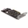 DeLOCK PCI Express x8 kortelė su 2 x vidiniais NVMe M.2 Key M lizdais, bifurkacija, Low Profile