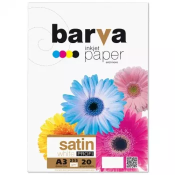 Fotopopierius baltas satinas BARVA 255 g/m², A3, 20 lapų