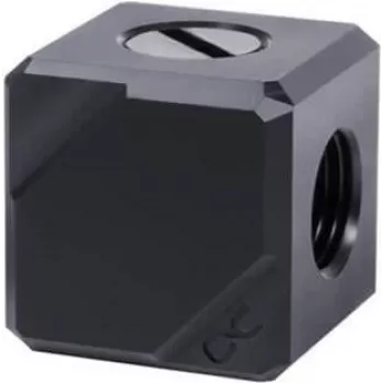 Alphacool Eiszapfen jungties terminalas 4 krypčių G1/4 vidinis sriegis - juodas acetilas (17557)