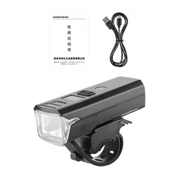 Bicycle LED priekinis žibintas Superfire D6 (modelis BL56-B) – kompaktiškas įkraunamas dviračio žibintas
