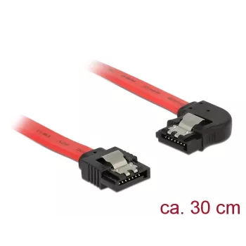 SATA kabelis DeLOCK 83963 0,3 m SATA 7-pin Juodas Raudonas