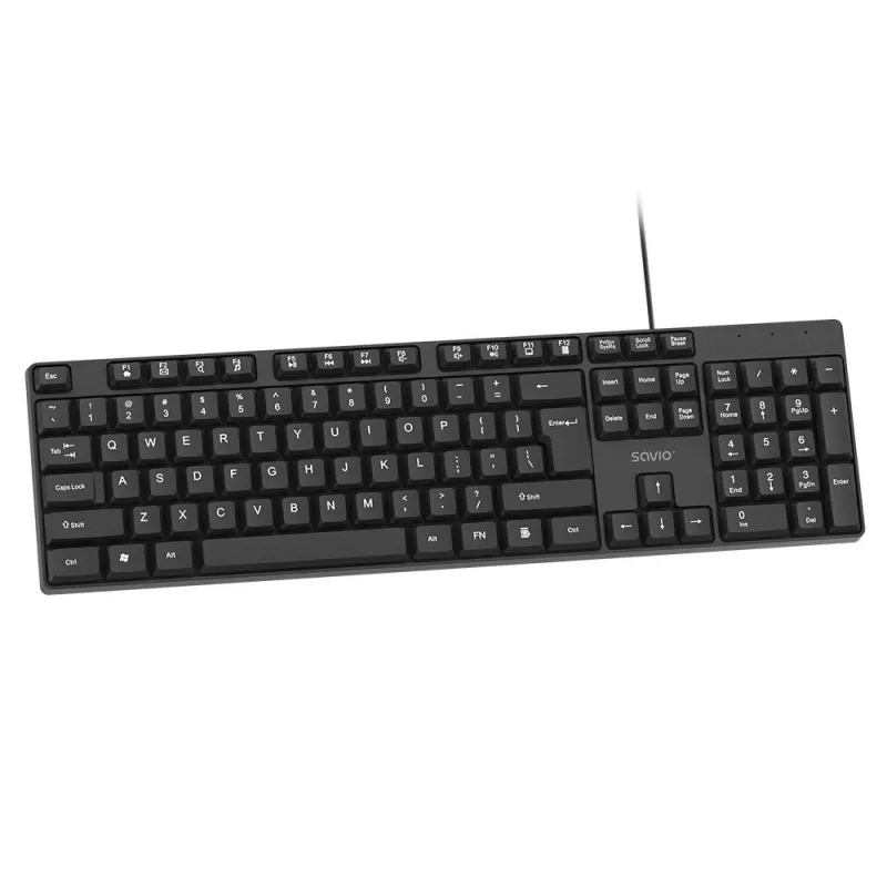 Savio KB-01 klaviatūra Home/Office USB QWERTY US English juoda