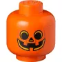 LEGO Storage Head pumpkin, maža, dėžutė oranžinė/juoda