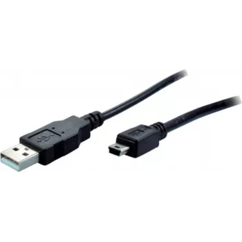 USB kabelis S/CONN 14-16035 USB 2.0 2m Mini-USB B USB A Juodas