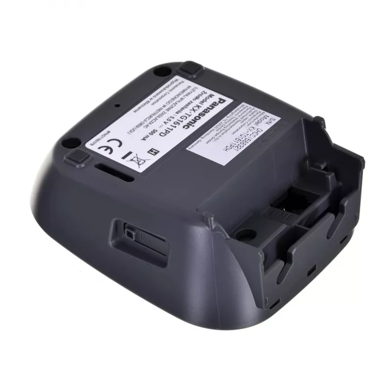 DECT belaidis telefonas Panasonic KX-TG1611, juodas, 1,9 GHz, 1,25 colio ekranas, iki 15 h pokalbio, 50 kontaktų telefono knyga