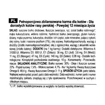 Sausas kačių ėdalas Royal Canin Adult Poultry Persų veislės katėms 2 kg, 30 % baltymų, 22 % riebalų