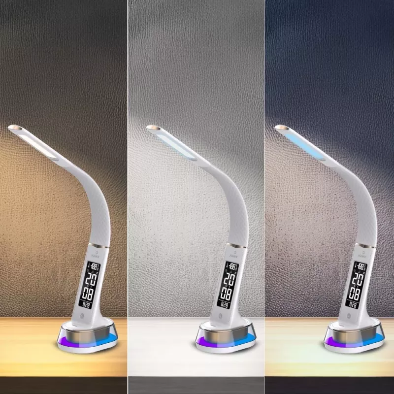 Stalinė lempa Hawk HW-LAMP05 balta LED reguliuojama – kompaktiška LED darbo lempa su reguliuojama rankena