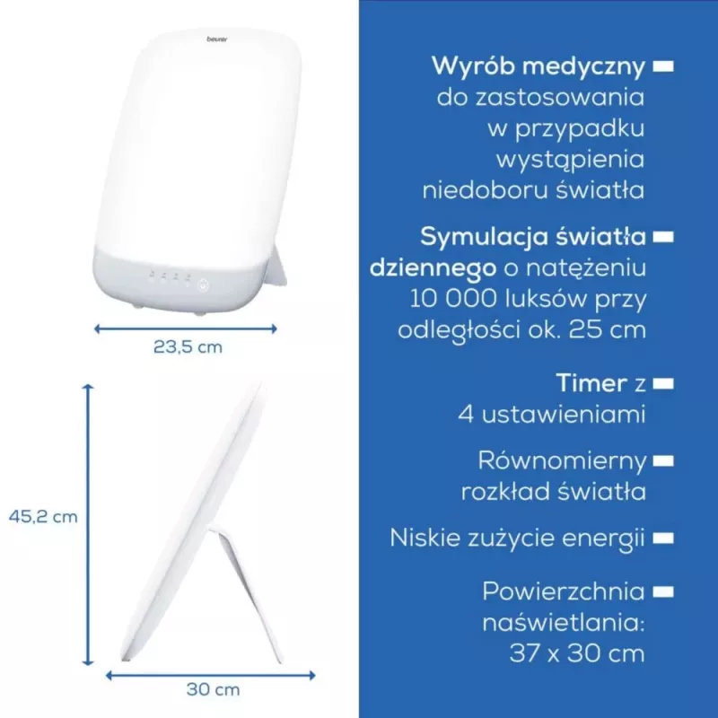 Dienos šviesos lempa Beurer TL85 10000 liuksų reguliuojamas ryškumas, modelis 608.42
