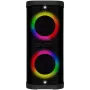 Nešiojamas garsiakalbis SVEN PS-950, juodas, galia 2x80W RMS, TWS, Bluetooth, IPx4, FM, USB, microSD, LED ekranas, ličio baterija