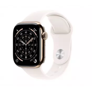 Išmanusis laikrodis Apple Watch Series 11 GPS + Cellular 42mm Auksinis titano korpusas Šviesiai rožinis sportinis dirželis M/L