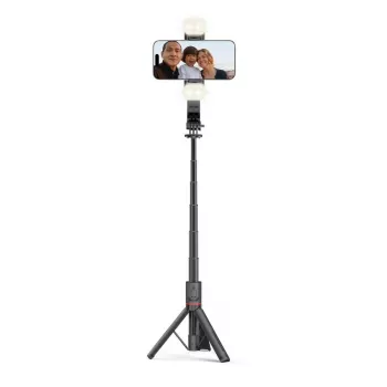 Tech-Protect L05S Selfie lazdelė su stovu, LED lempa ir Bluetooth nuotolinio valdymo pulteliu