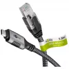 Goobay 70752 USB-C 3.1 į RJ45 Ethernet kabelis, Cat6 F/UTP, 5 m, juodas/sidabrinis