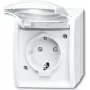 BUSCH JAEGER 20 EBW-54 - Kištukinis lizdas CEE 7/3 - 2P+E - Baltas - IP44 - 250 V - 16 A
