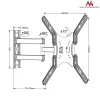 Sieninis TV laikiklis Maclean MC-759 13–55 colių, 30 kg, VESA 75x75–400x400, pasukamas ir reguliuojamo gylio