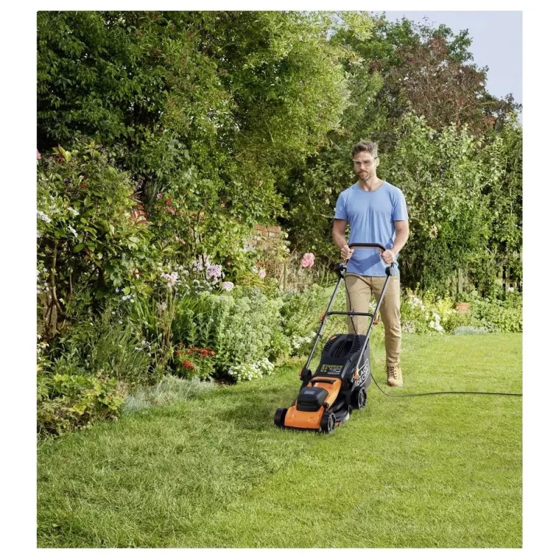 Elektrinė žoliapjovė su laidu 1400W BEMWP340 BLACK+DECKER