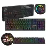 Žaidimų klaviatūra SAVIO STYX BROWN – mechaninė Outemu Brown, QZERTY US International, RGB, USB, pilno dydžio 104 klavišai, juoda