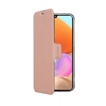 SCREENOR Clever apsauginis dėklas Samsung Galaxy A25 5G – rožinis, ekologiška oda