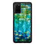 Dėklas iKins Samsung Galaxy S20+ su juodų vandens lelijų raštu