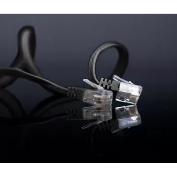 Tinklo kabelis ShiverPeaks SP713-SLS Juoda 3 m Cat6 U/UTP