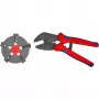 Knipex 97 33 02 kabelių užspaudimo įrankis, mėlynas, raudonas