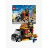 LEGO City Burger Van Maistas Automobilyje Statybos Rinkinys 5+ Metų Vaikams ir Mergaitėms Žaislinis Maisto Sunkvežimis Virtuvės Žaidimų Rinkinys su Pardavėjo Minifigūra ir Aksesuarais