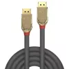 Lindy 36298 DisplayPort 1.2 kabelis 20 m, Gold Line, DisplayPort–DisplayPort (kištukas–kištukas), 4K30Hz, pilkas