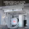 Vandens aušintuvas „viskas viename“ Corsair Nautilus 240 RS LCD 12 cm Baltas