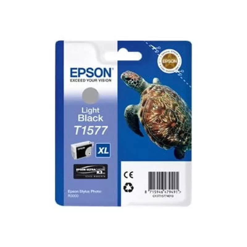 Epson T1577 šviesiai juodas kasetė, didelės talpos (XL), pigmentinis rašalas, 25,9 ml, 1 vnt., 23000 puslapių