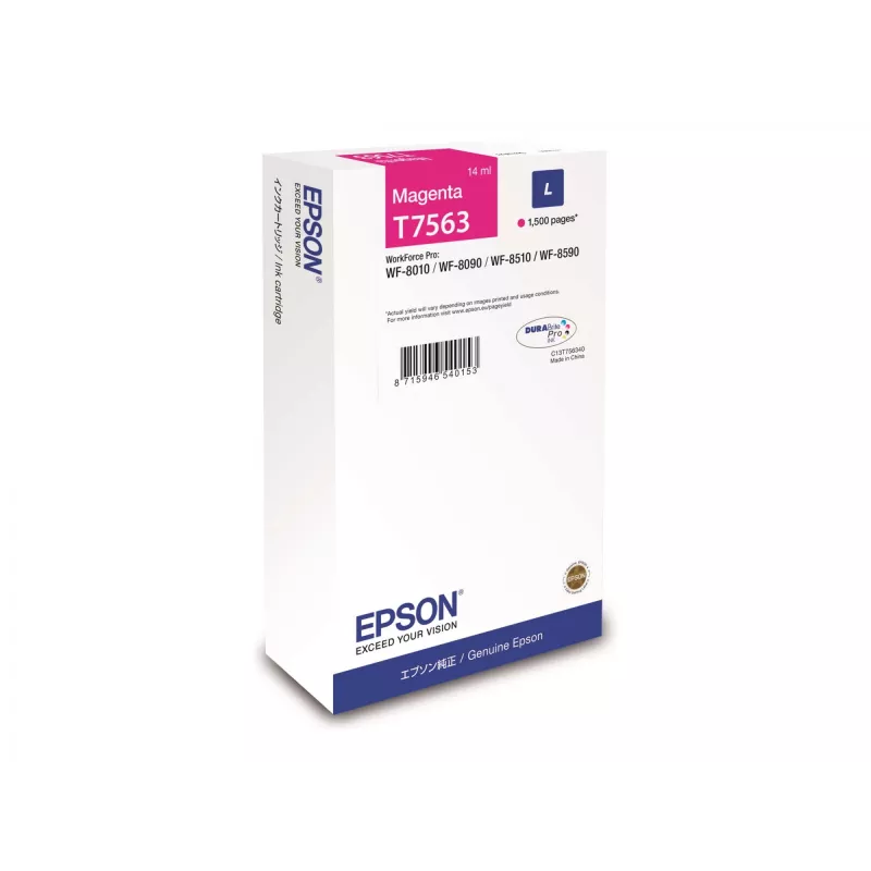 Epson C13T75634N rašalo kasetė 1 vnt. Originali Standartinė išeiga Purpurinė
