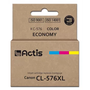ACTIS KC-576 suderinama kasetė Canon spausdintuvams – mėlyna, raudona, geltona, 15 ml, standartinė talpa