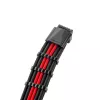 CableMod C-Series PRO RM Black Label maitinimo kabelių rinkinys CM‑PCSR‑16P3KIT‑NKKR‑R – juodi ir raudoni pinti PSU laidai