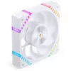 120 mm korpuso ventiliatorius Jonsbo HF2-120 White – atvirkštinė mentė, PWM, ARGB