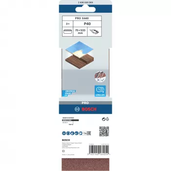 Bosch 2 608 606 069 šlifavimo juostos 3 vnt.