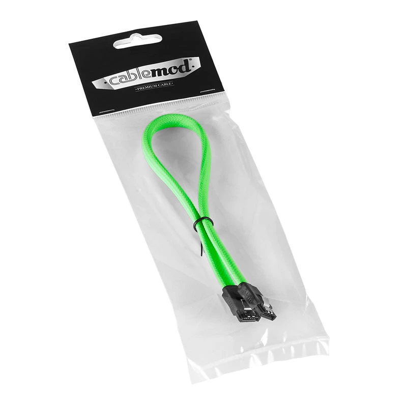 CableMod ModMesh SATA 3 kabelis 30 cm - šviesiai žalia