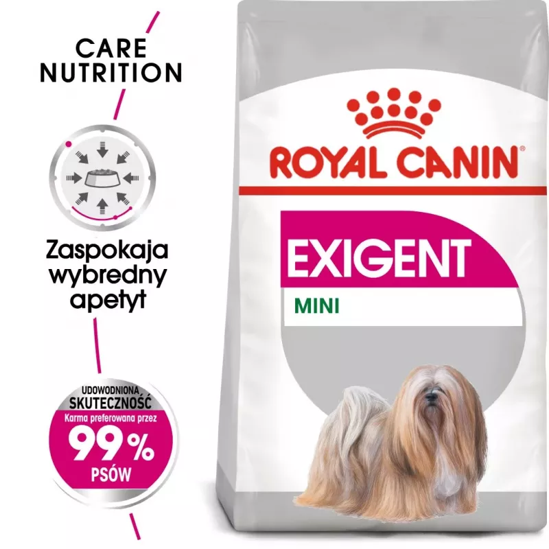 Sausas šunų ėdalas Royal Canin Mini Exigent 1 kg – mažų veislių suaugusiems, 30% baltymų, 22% riebalų