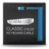 CableMod Classic klaviatūros kabelis spiralinis CM-CKCA-MLB-KLB150KLB-R, Micro USB ir USB-A, 150 cm, mėlynas (Spectrum Blue)